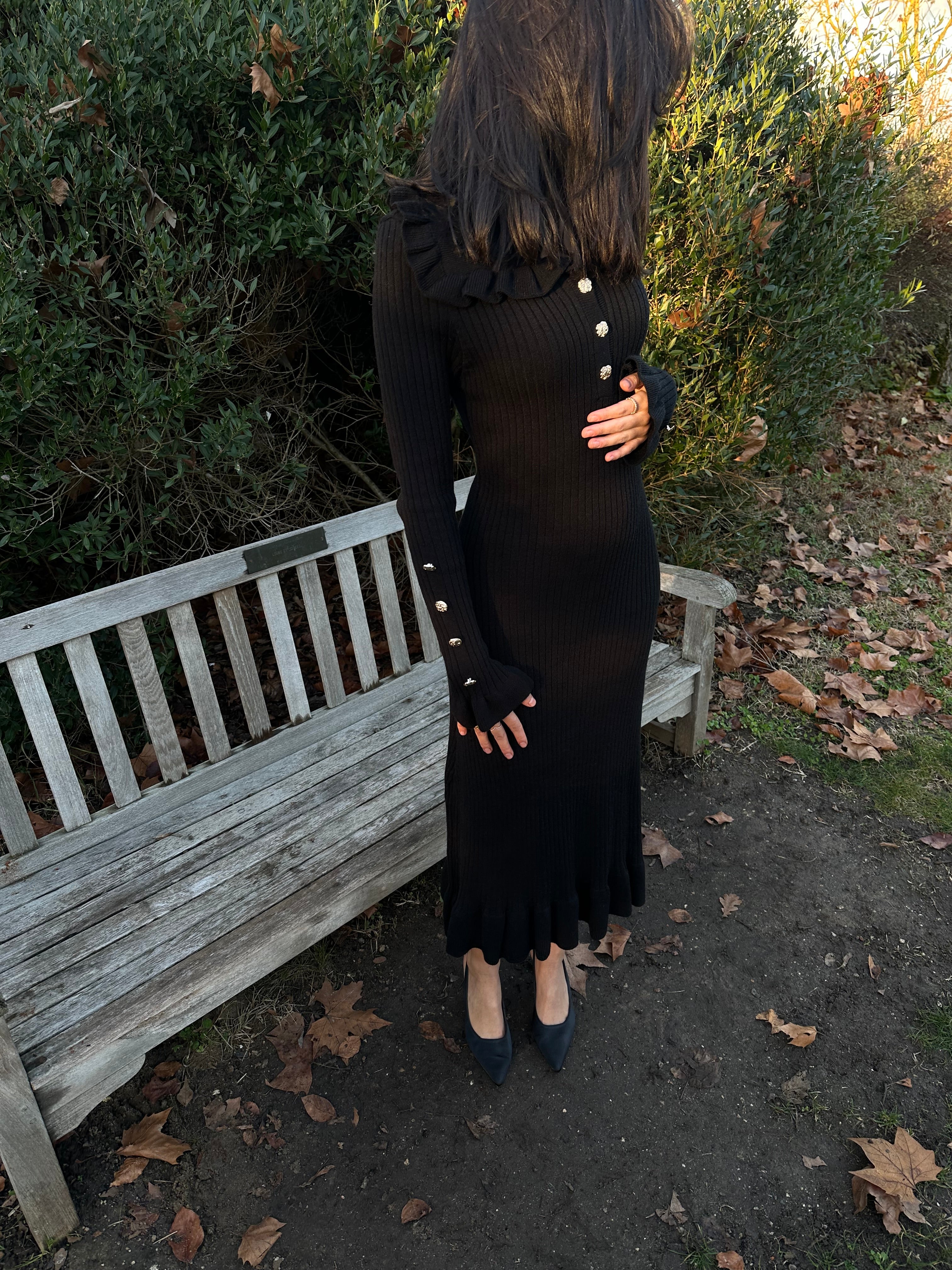 Robe à volants en maille