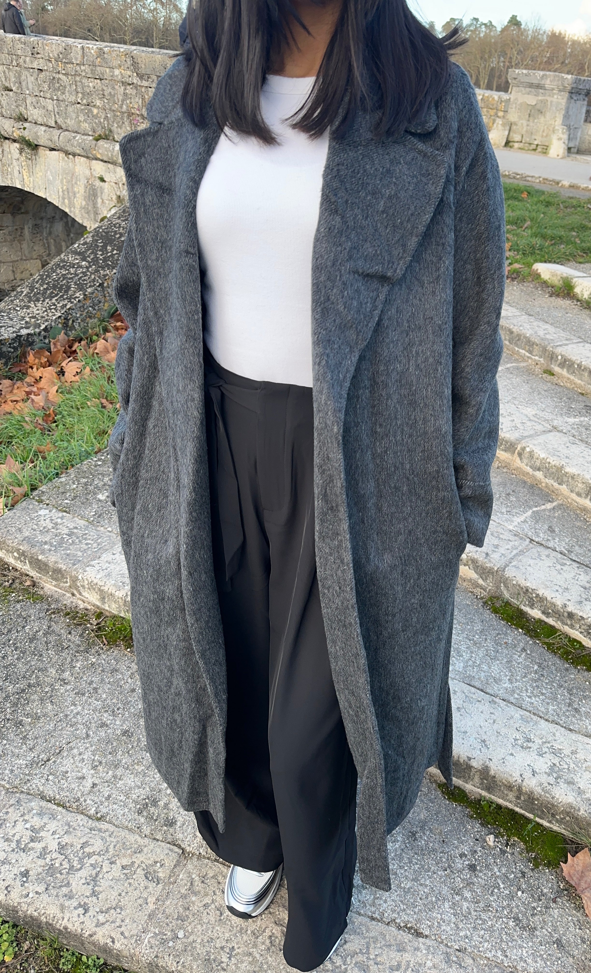 Manteau long 60% laine