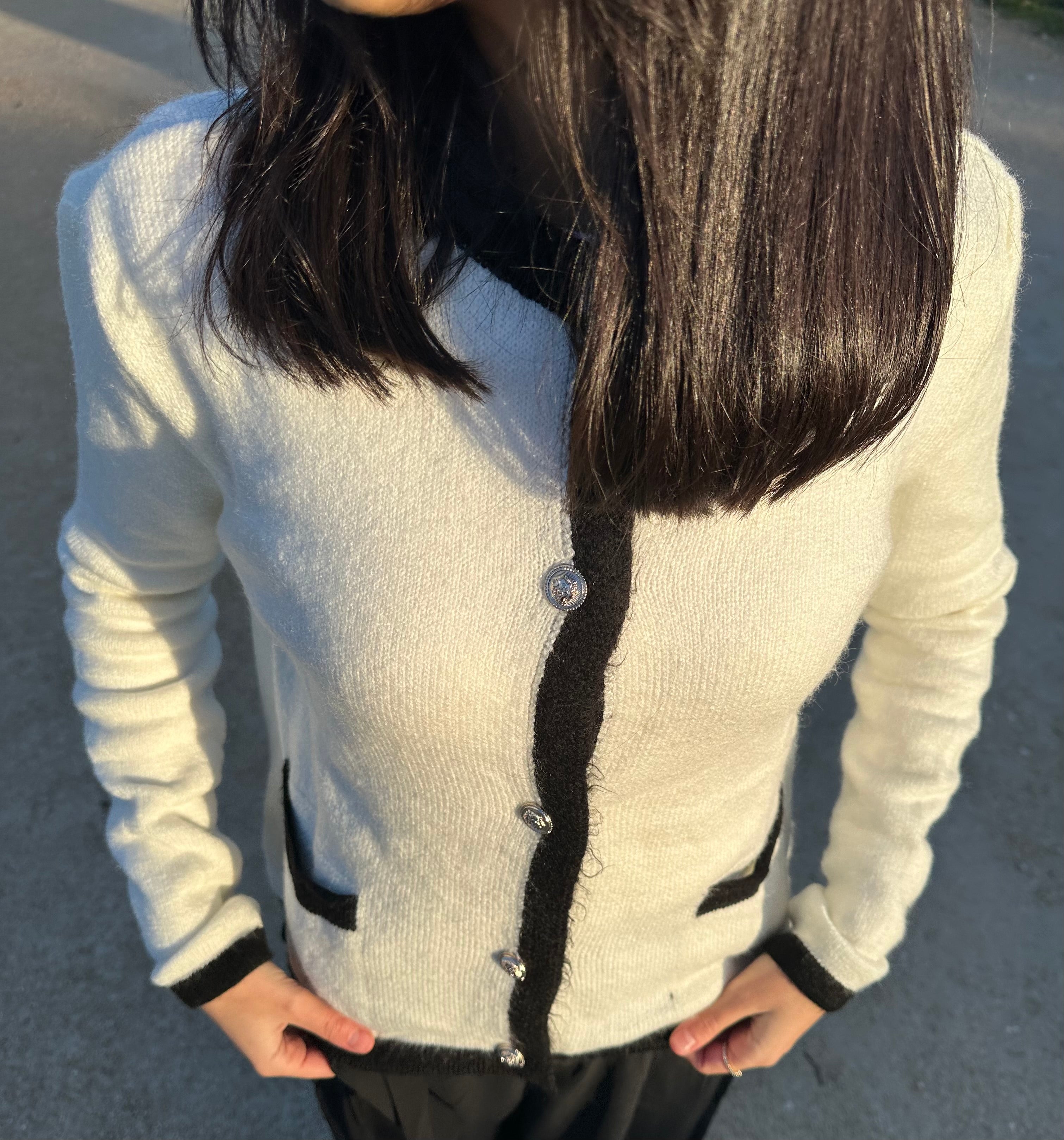 Cardigan bicolore Luna