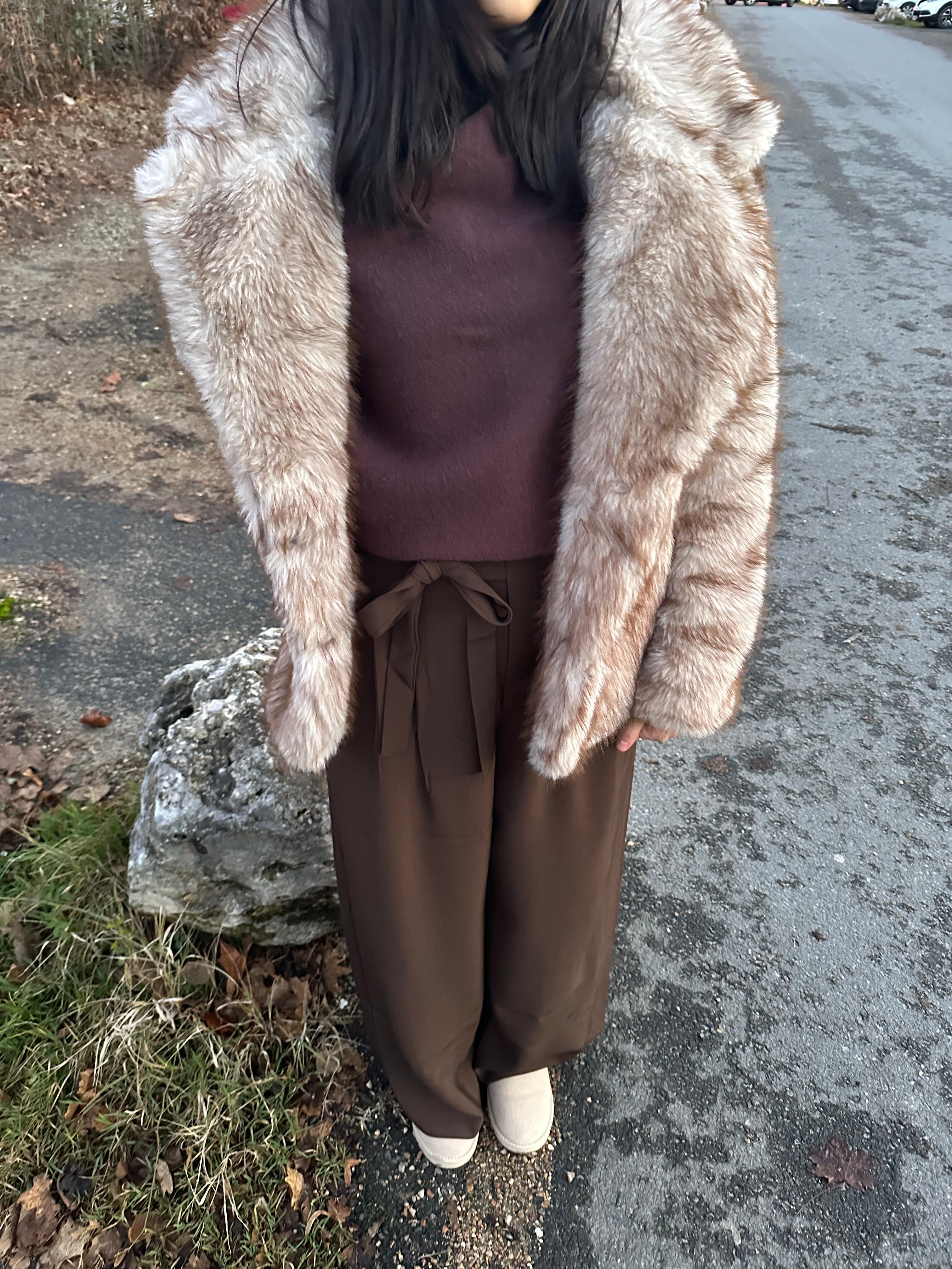 Pantalon droit à nœud