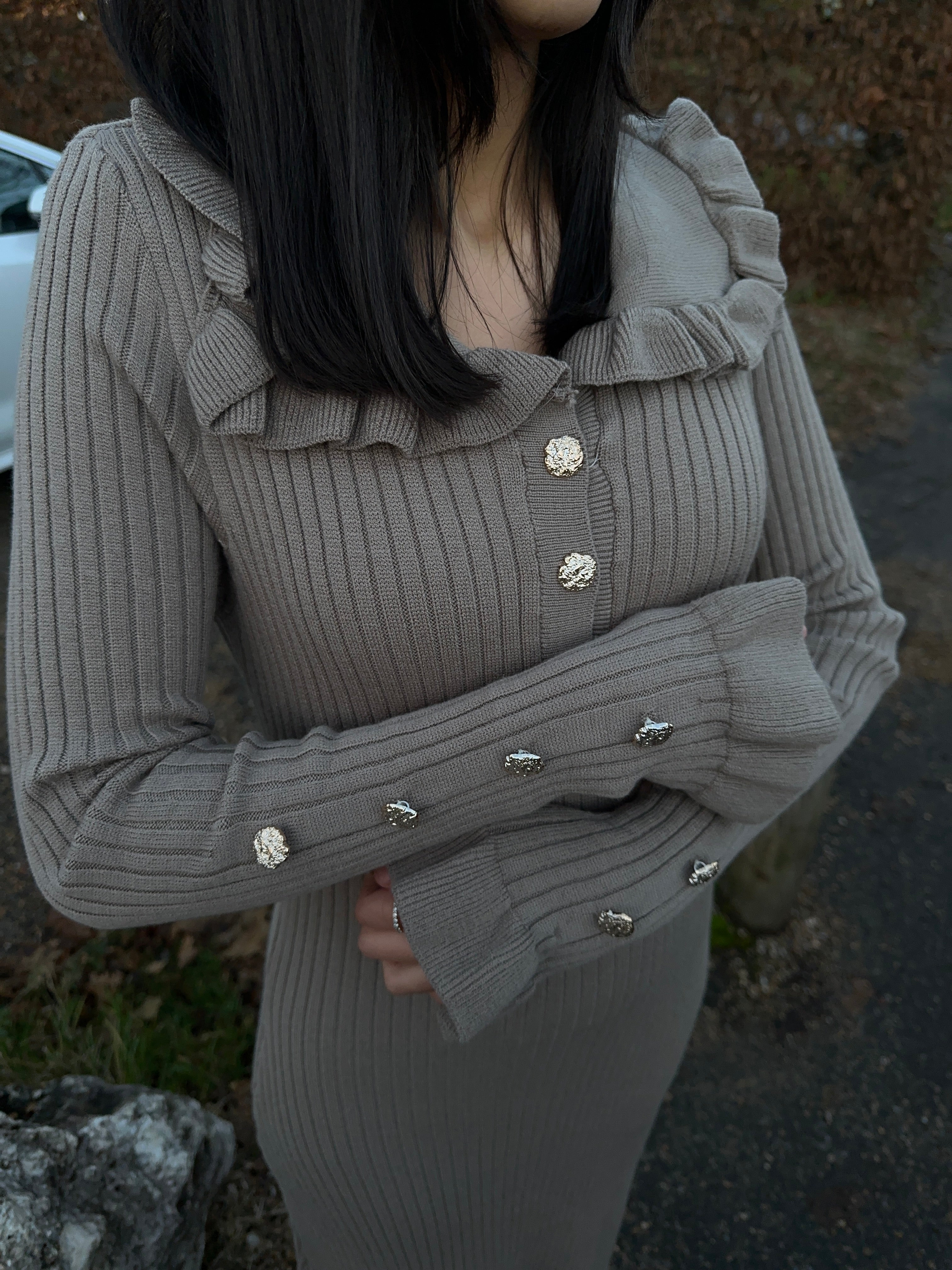 Robe à volants en maille