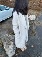 Manteau long 60% laine