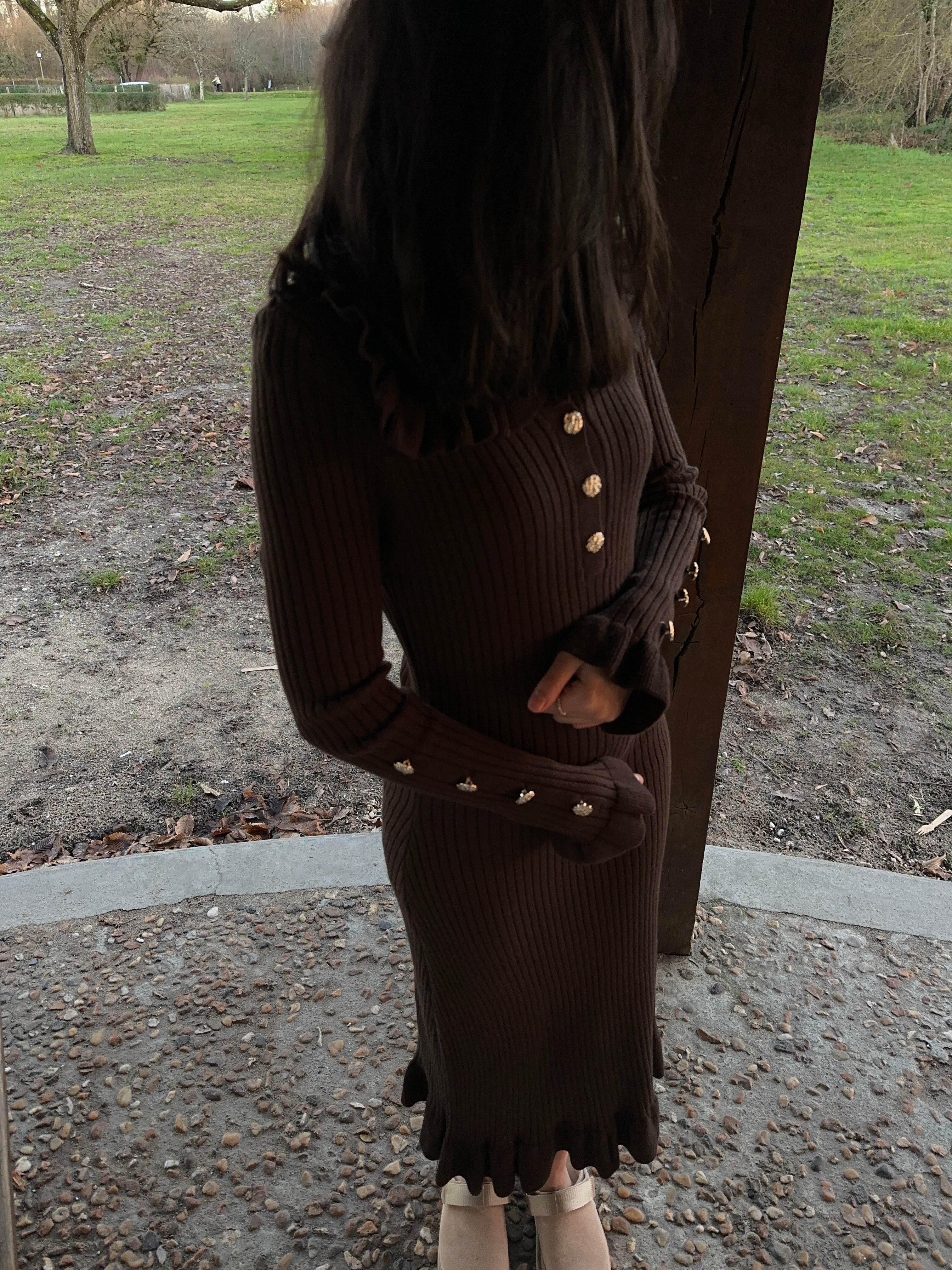 Robe à volants en maille