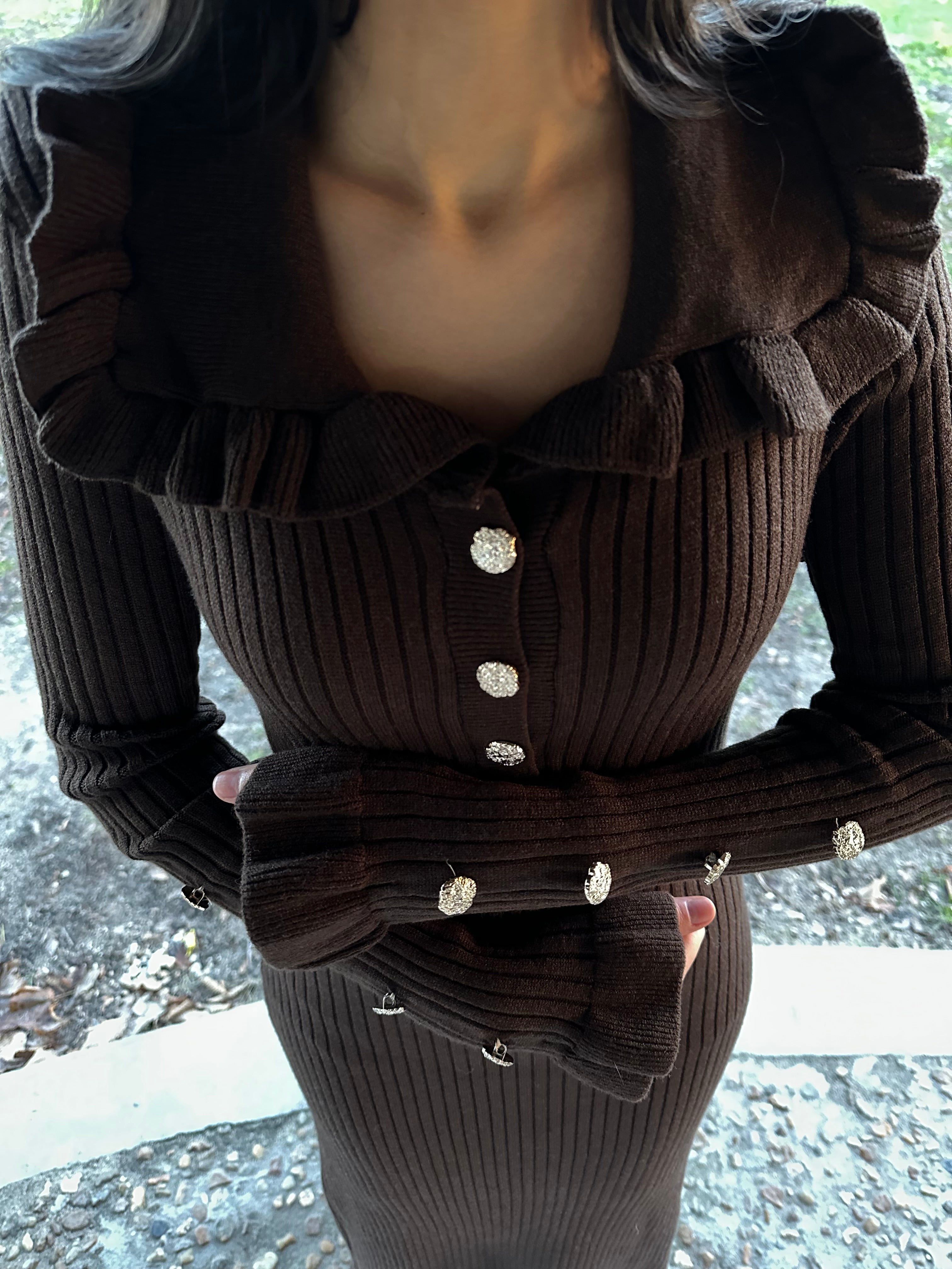 Robe à volants en maille