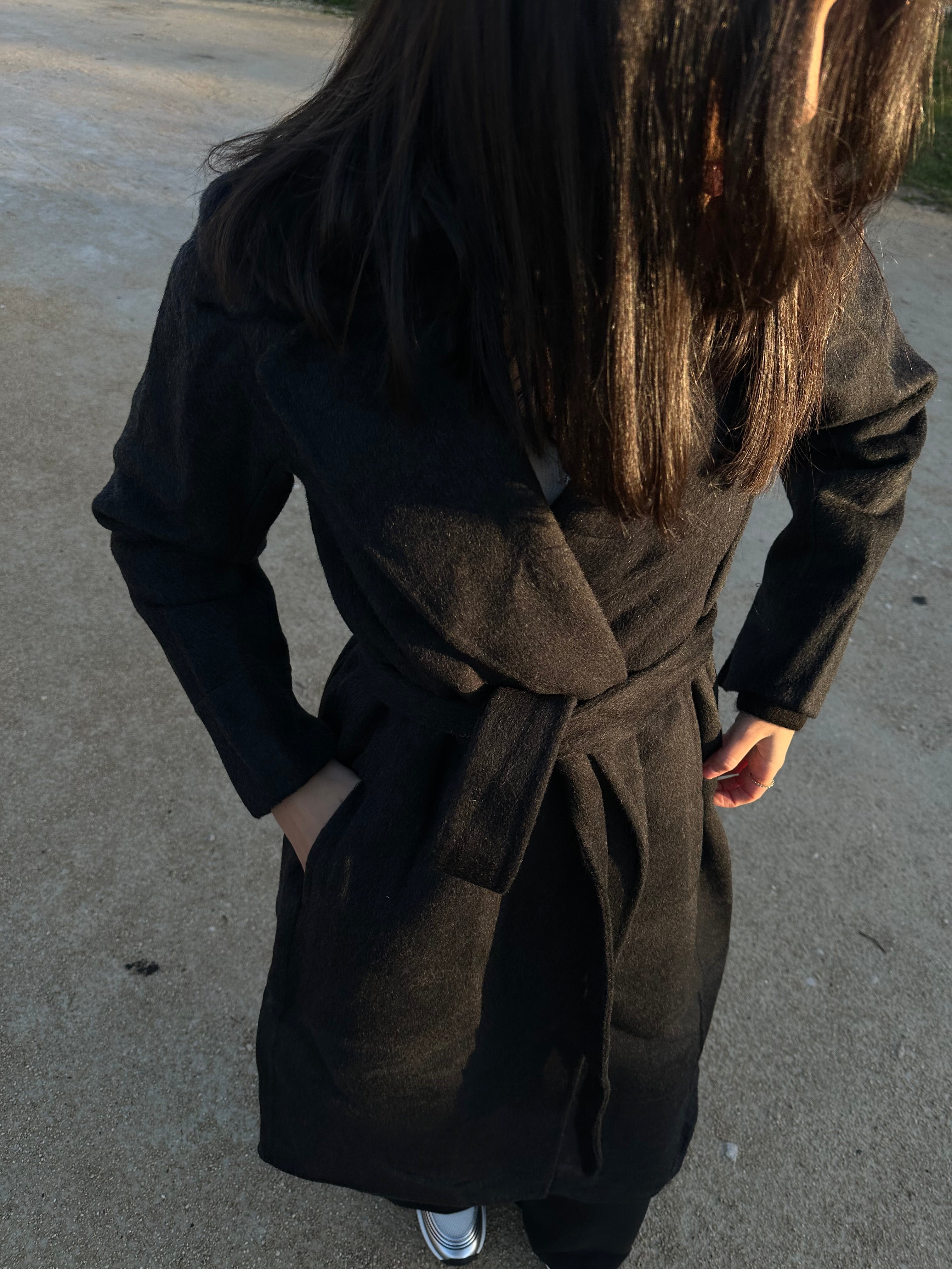 Manteau long 60% laine